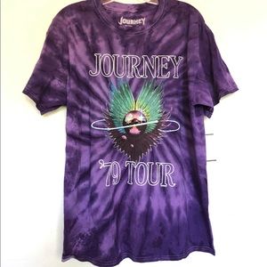 Journey 79 Tour Purple Tie Dye Band Tee
